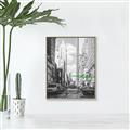 Picture of Big Cat on street of NY _GroupedProduct_Rectangle_Portrait_Canvas_Framed_