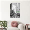 Picture of Big Cat on street of NY _GroupedProduct_Rectangle_Portrait_Canvas_Framed_