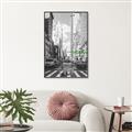 Picture of Big Cat on street of NY _GroupedProduct_Rectangle_Portrait_Canvas_Framed_