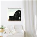 Picture of Big Black Barn _GroupedProduct_Square_Canvas_Framed_