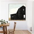 Picture of Big Black Barn _GroupedProduct_Square_Canvas_Framed_