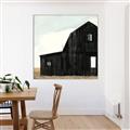 Picture of Big Black Barn _GroupedProduct_Square_Canvas_Framed_