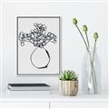 Picture of A Floral Sketch _GroupedProduct_Rectangle_Portrait_Canvas_Framed_