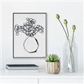 Picture of A Floral Sketch _GroupedProduct_Rectangle_Portrait_Canvas_Framed_