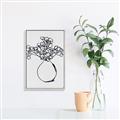 Picture of A Floral Sketch _GroupedProduct_Rectangle_Portrait_Canvas_Framed_