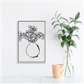 Picture of A Floral Sketch _GroupedProduct_Rectangle_Portrait_Canvas_Framed_