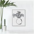Picture of A Floral Sketch _GroupedProduct_Rectangle_Portrait_Canvas_Framed_