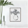 Picture of A Floral Sketch _GroupedProduct_Rectangle_Portrait_Canvas_Framed_