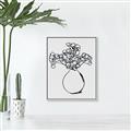 Picture of A Floral Sketch _GroupedProduct_Rectangle_Portrait_Canvas_Framed_