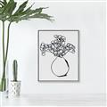 Picture of A Floral Sketch _GroupedProduct_Rectangle_Portrait_Canvas_Framed_