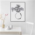 Picture of A Floral Sketch _GroupedProduct_Rectangle_Portrait_Canvas_Framed_