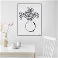Picture of A Floral Sketch _GroupedProduct_Rectangle_Portrait_Canvas_Framed_