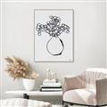 Picture of A Floral Sketch _GroupedProduct_Rectangle_Portrait_Canvas_Framed_