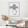 Picture of A Floral Sketch _GroupedProduct_Rectangle_Portrait_Canvas_Framed_