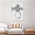 Picture of A Floral Sketch _GroupedProduct_Rectangle_Portrait_Canvas_Framed_