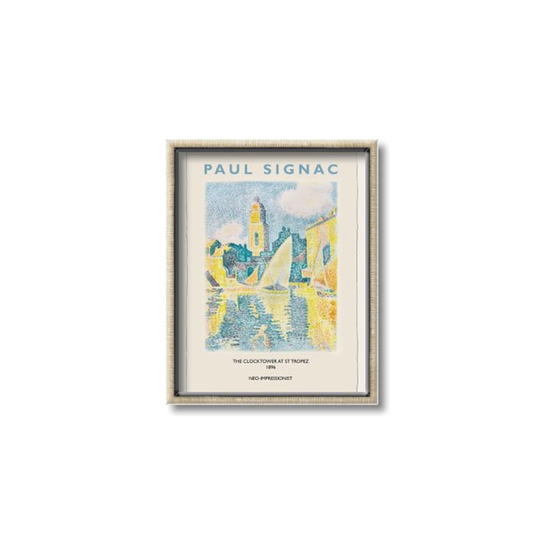 Picture of The Clocktower at St.Tropez - Paul Signac _GroupedProduct_Rectangle_Portrait_Canvas_Framed_