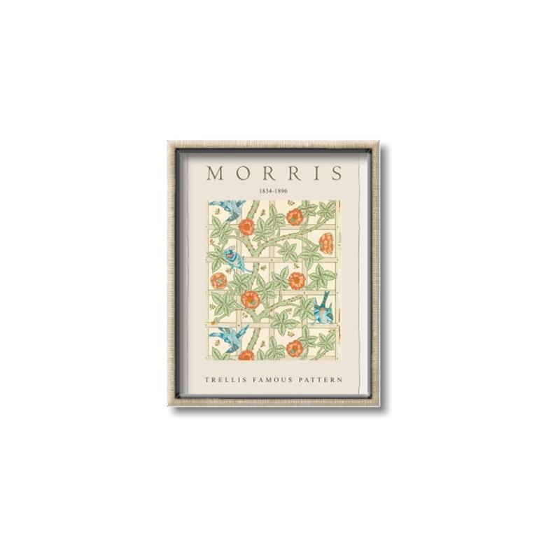 Picture of Trellis Famous Pattern - Morris _GroupedProduct_Rectangle_Portrait_Canvas_Framed_