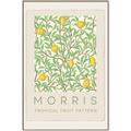 Picture of Tropical Fruit Pattern -Morris _GroupedProduct_Rectangle_Portrait_Canvas_Framed_