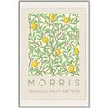 Picture of Tropical Fruit Pattern -Morris _GroupedProduct_Rectangle_Portrait_Canvas_Framed_
