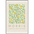 Picture of Tropical Fruit Pattern -Morris _GroupedProduct_Rectangle_Portrait_Canvas_Framed_