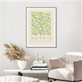 Picture of Tropical Fruit Pattern -Morris _GroupedProduct_Rectangle_Portrait_Canvas_Framed_
