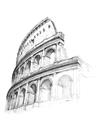 Picture of Colosseum Sketch _GroupedProduct_Rectangle_Portrait_Unframed_Print_Only_