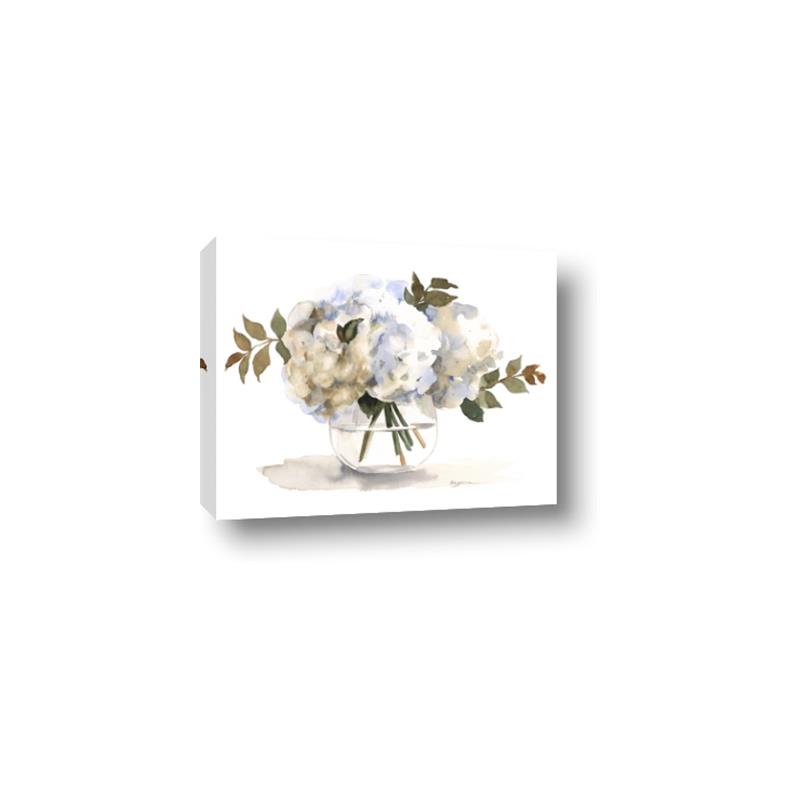 Picture of White Hydrangea in a Vase _GroupedProduct_Rectangle_Landscape_Canvas_