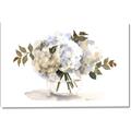 Picture of White Hydrangea in a Vase _GroupedProduct_Rectangle_Landscape_Canvas_