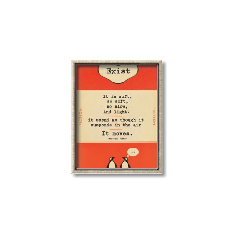 Picture of I exist - Jean-Paul Sarte _GroupedProduct_Rectangle_Portrait_Canvas_Framed_