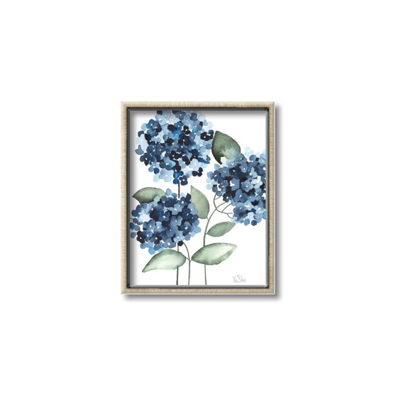 Picture of Blue Hydrangeas II _GroupedProduct_Rectangle_Portrait_Canvas_Framed_