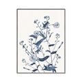 Picture of Blue Flower Sketch I _GroupedProduct_Rectangle_Portrait_Canvas_Framed_