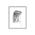 Picture of Greek Column Sketch _GroupedProduct_Rectangle_Portrait_Canvas_Framed_