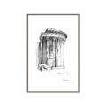 Picture of Greek Column Sketch _GroupedProduct_Rectangle_Portrait_Canvas_Framed_