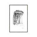 Picture of Greek Column Sketch _GroupedProduct_Rectangle_Portrait_Canvas_Framed_