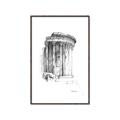 Picture of Greek Column Sketch _GroupedProduct_Rectangle_Portrait_Canvas_Framed_