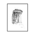 Picture of Greek Column Sketch _GroupedProduct_Rectangle_Portrait_Canvas_Framed_
