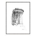 Picture of Greek Column Sketch _GroupedProduct_Rectangle_Portrait_Canvas_Framed_