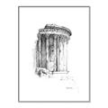 Picture of Greek Column Sketch _GroupedProduct_Rectangle_Portrait_Canvas_Framed_