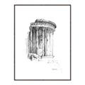 Picture of Greek Column Sketch _GroupedProduct_Rectangle_Portrait_Canvas_Framed_