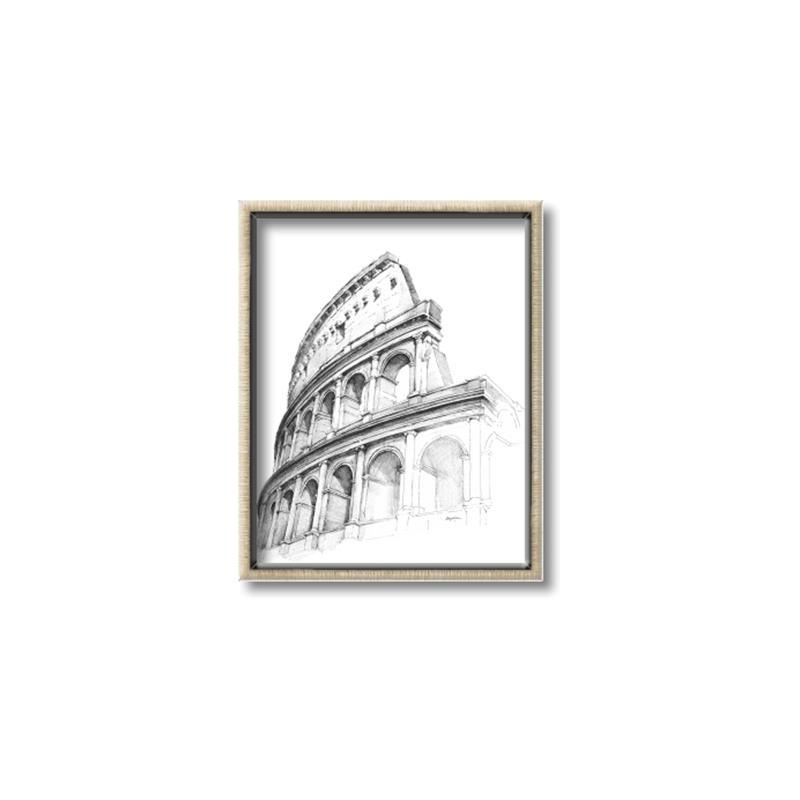Picture of Colosseum Sketch _GroupedProduct_Rectangle_Portrait_Canvas_Framed_