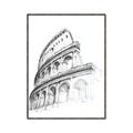Picture of Colosseum Sketch _GroupedProduct_Rectangle_Portrait_Canvas_Framed_