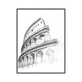 Picture of Colosseum Sketch _GroupedProduct_Rectangle_Portrait_Canvas_Framed_