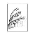 Picture of Colosseum Sketch _GroupedProduct_Rectangle_Portrait_Canvas_Framed_