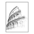 Picture of Colosseum Sketch _GroupedProduct_Rectangle_Portrait_Canvas_Framed_