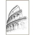 Picture of Colosseum Sketch _GroupedProduct_Rectangle_Portrait_Canvas_Framed_