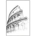 Picture of Colosseum Sketch _GroupedProduct_Rectangle_Portrait_Canvas_Framed_
