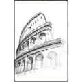 Picture of Colosseum Sketch _GroupedProduct_Rectangle_Portrait_Canvas_Framed_