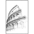 Picture of Colosseum Sketch _GroupedProduct_Rectangle_Portrait_Canvas_Framed_