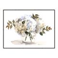 Picture of White Hydrangea in a Vase _GroupedProduct_Rectangle_Landscape_Canvas_Framed_