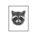 Picture of Raccoon Sketch _GroupedProduct_Rectangle_Portrait_Canvas_Framed_